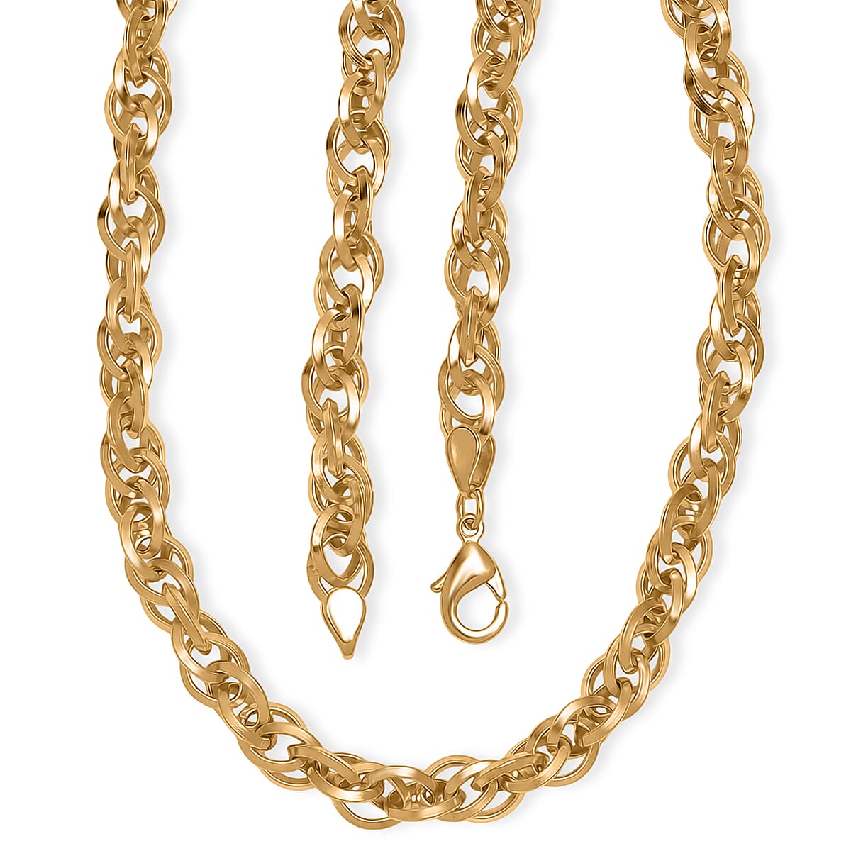 EverTrue Bronzella Collection Rolo (Belcher) Chain Necklace in 18K YG Plated Bronze 20 Inches image number 5