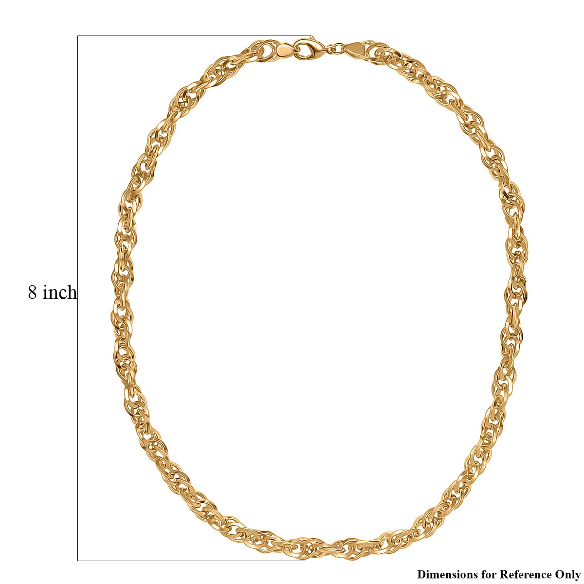 EverTrue Bronzella Collection Rolo (Belcher) Chain Necklace in 18K YG Plated Bronze 20 Inches image number 6