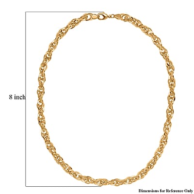EverTrue Bronzella Collection Rolo (Belcher) Link Chain Necklace in 18K YG Plated Bronze 20 Inches