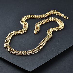 EverTrue Bronzella Collection Wheat Chain Necklace in 18K YG Plated Bronze 20 Inches