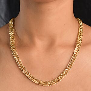 EverTrue Bronzella Collection Wheat Chain Necklace in 18K YG Plated Bronze 20 Inches
