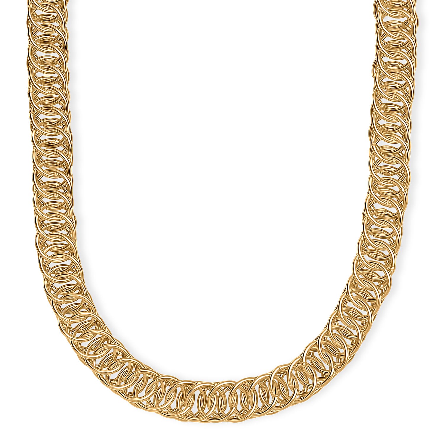 EverTrue Bronzella Collection Miami Cuban Chain Necklace (20 Inches) in 18K YG Plated Bronze