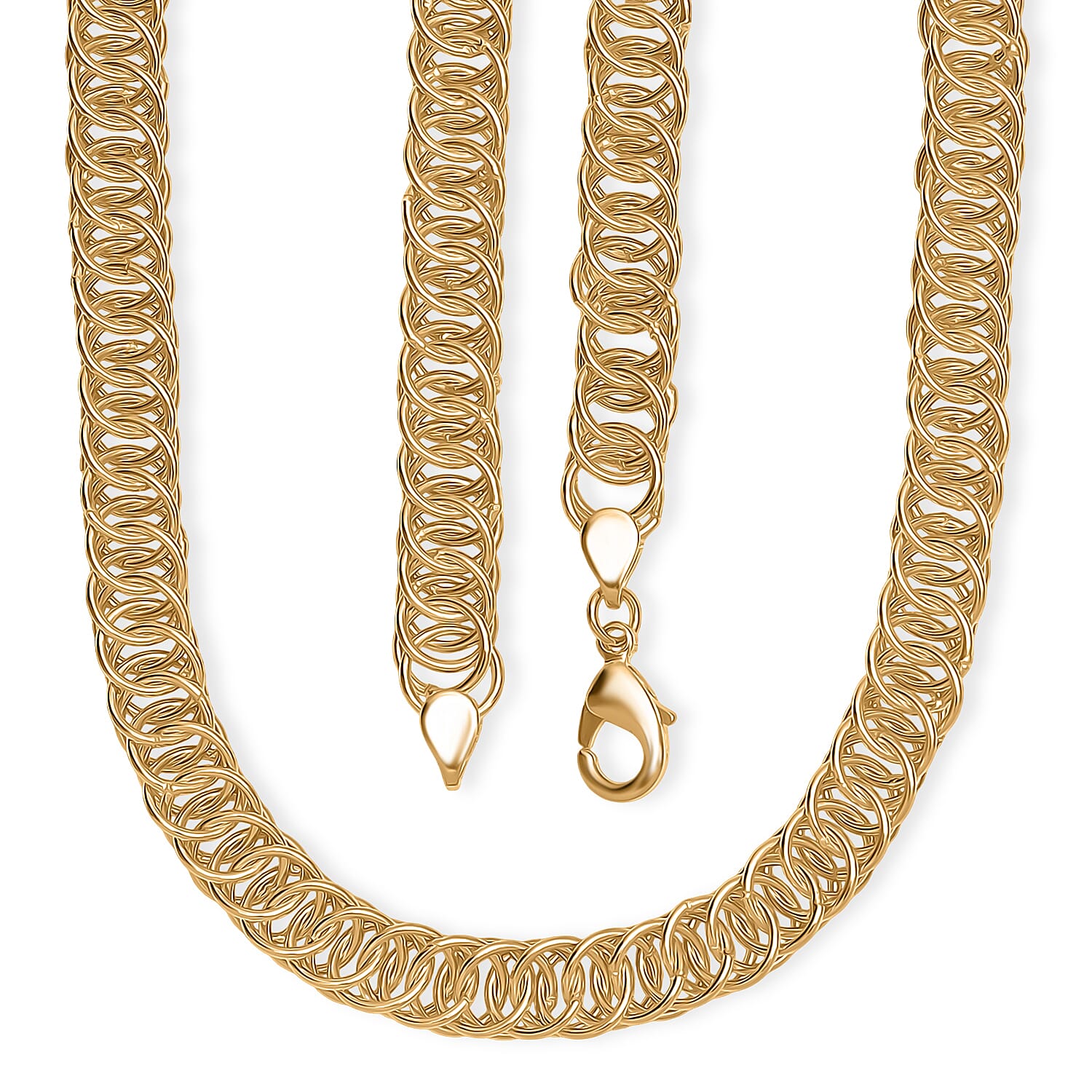 EverTrue Bronzella Collection Miami Cuban Chain Necklace (20 Inches) in 18K YG Plated Bronze