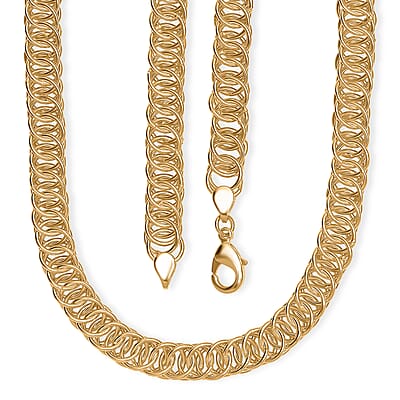 EverTrue Bronzella Collection Miami Cuban Chain Necklace (20 Inches) in 18K YG Plated Bronze