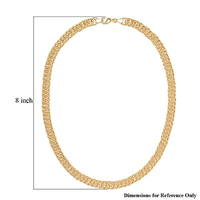 EverTrue Bronzella Collection Miami Cuban Chain Necklace (20 Inches) in 18K YG Plated Bronze