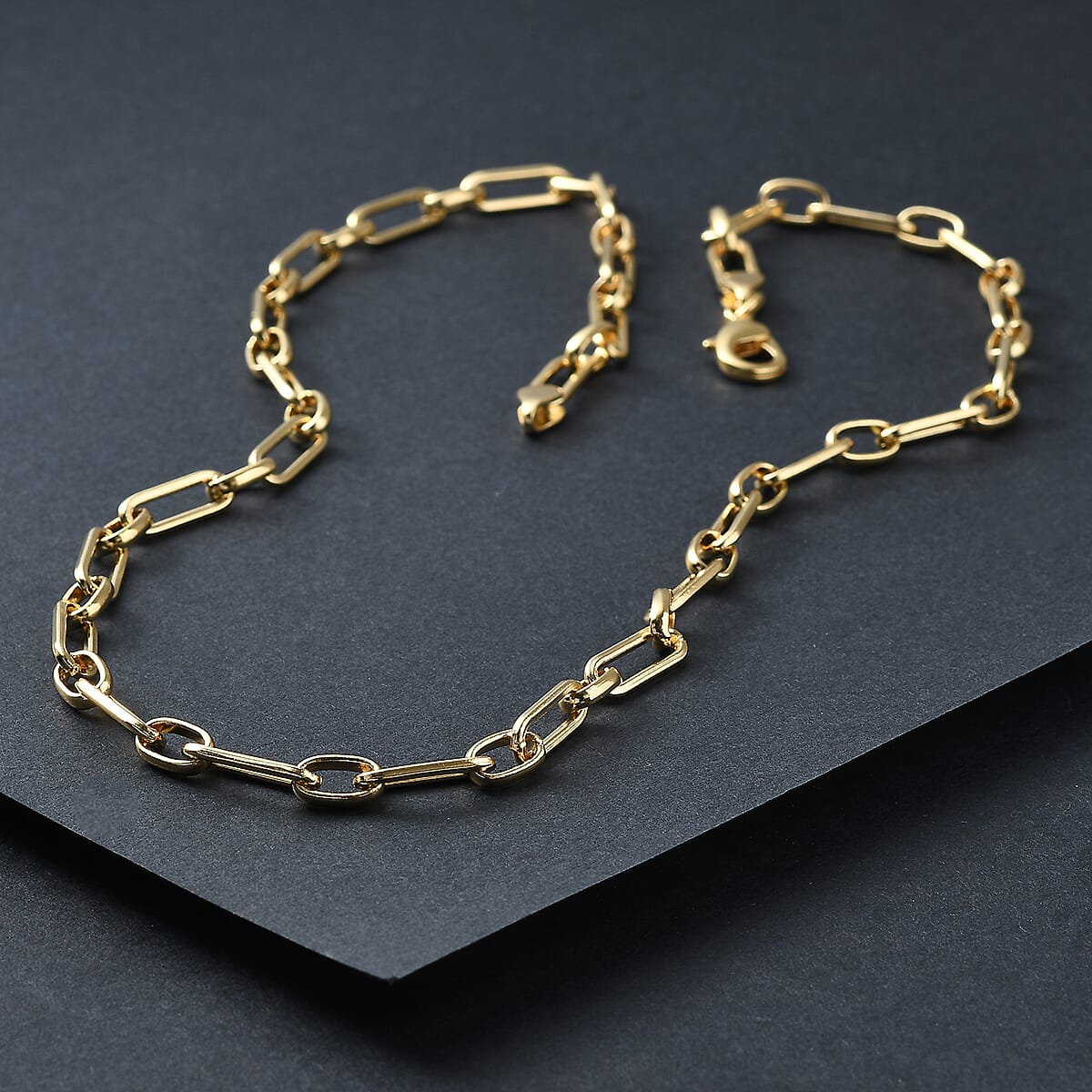 EverTrue Bronzella Collection Paper Clip Chain Necklace in 18K YG Plated Bronze 20 Inches image number 1