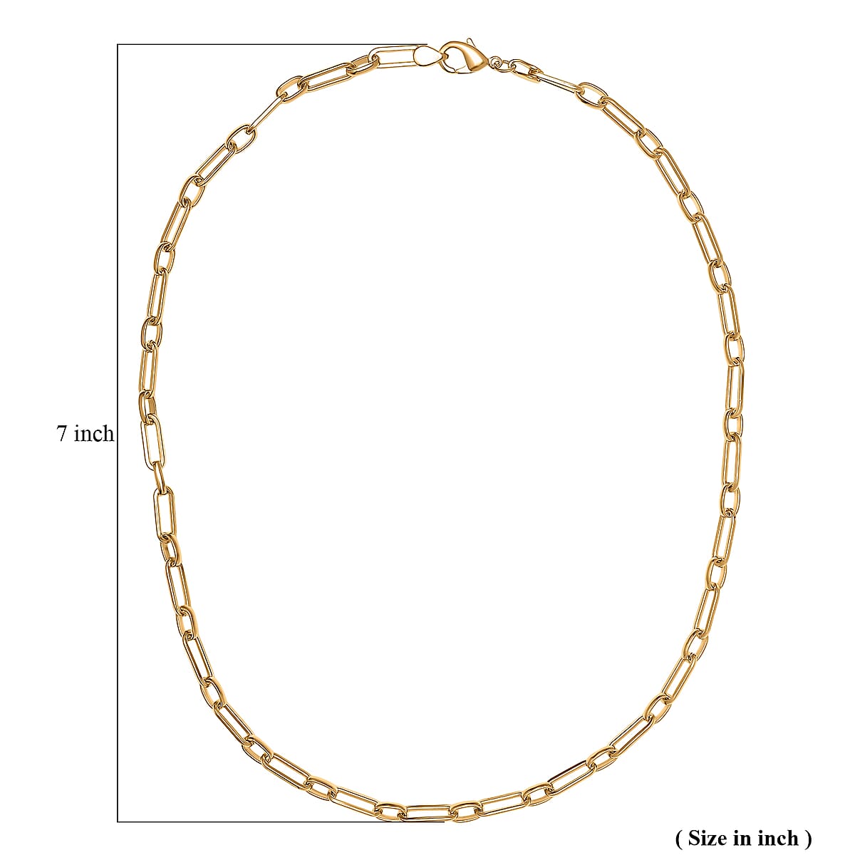 EverTrue Bronzella Collection Paper Clip Chain Necklace in 18K YG Plated Bronze 20 Inches image number 6