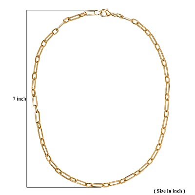 EverTrue Bronzella Collection Paper Clip Chain Necklace in 18K YG Plated Bronze 20 Inches