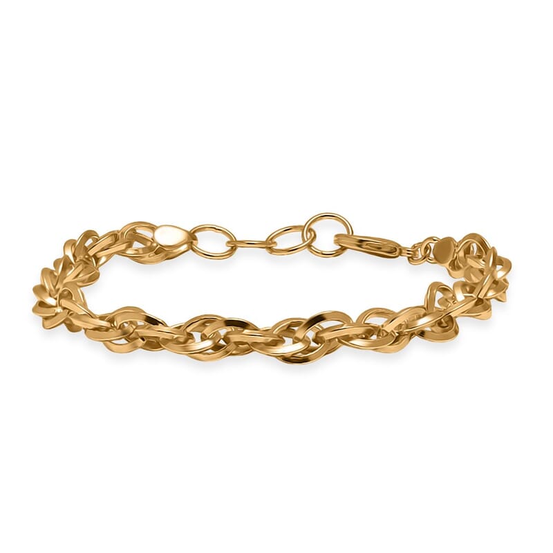 EverTrue Bronzella Collection Rolo (Belcher) Chain Bracelet in 18K YG Plated Bronze (7.50 In)