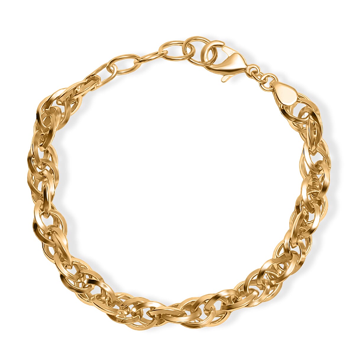 EverTrue Bronzella Collection Rolo (Belcher) Chain Bracelet in 18K YG Plated Bronze (7.50 In) image number 3