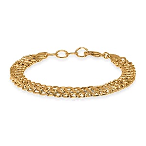 EverTrue Bronzella Collection Wheat Chain Bracelet in 18K YG Plted Bronze (7.50 In) (Del. in 10-12 Days)