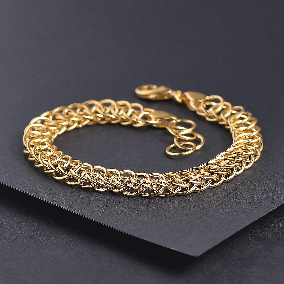 EverTrue Bronzella Collection Wheat Chain Bracelet in 18K YG Plted Bronze (7.50 In) image number 1