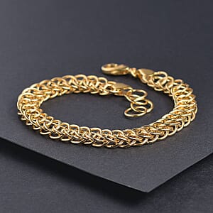 EverTrue Bronzella Collection Wheat Chain Bracelet in 18K YG Plated Bronze (7.50 In)