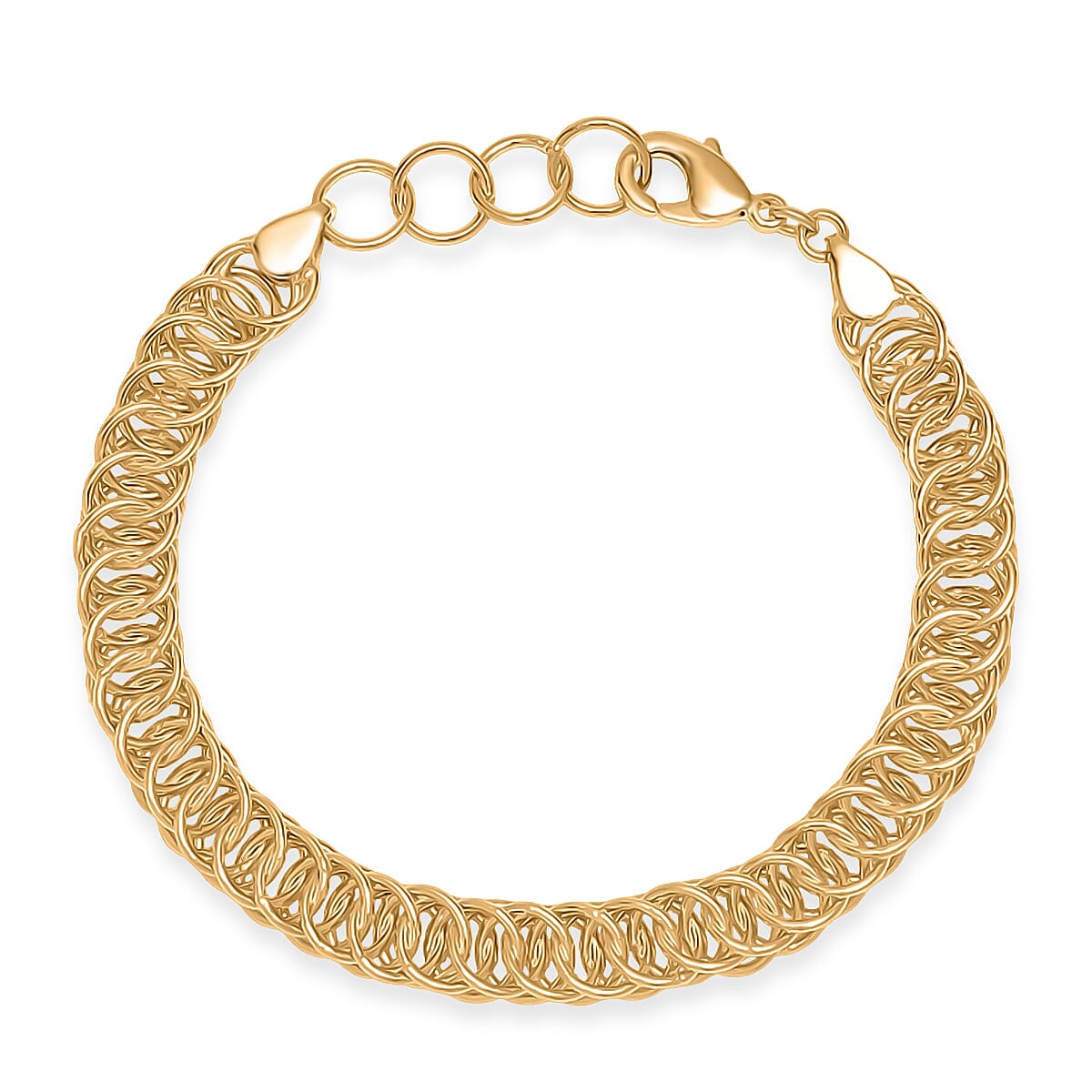 EverTrue Bronzella Collection Miami Cuban Chain Bracelet in 18K YG Plated Bronze (7.50 In)
