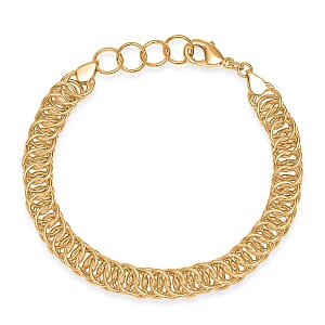 EverTrue Bronzella Collection Wheat Chain Bracelet in 18K YG Plated Bronze (7.50 In)