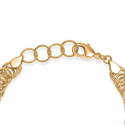 EverTrue Bronzella Collection Miami Cuban Chain Bracelet in 18K YG Plated Bronze (7.50 In)