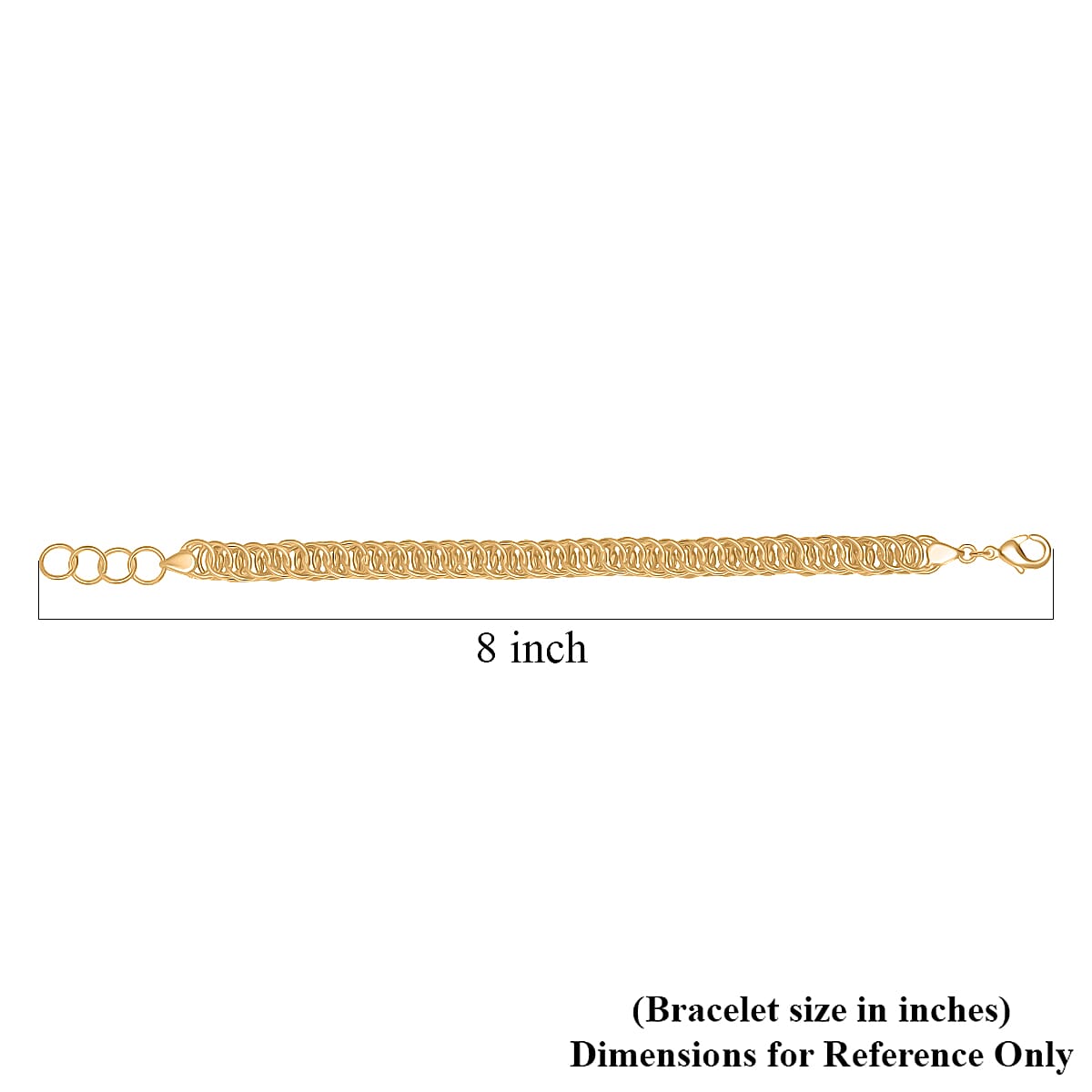 EverTrue Bronzella Collection Miami Cuban Chain Bracelet in 18K YG Plated Bronze (7.50 In)
