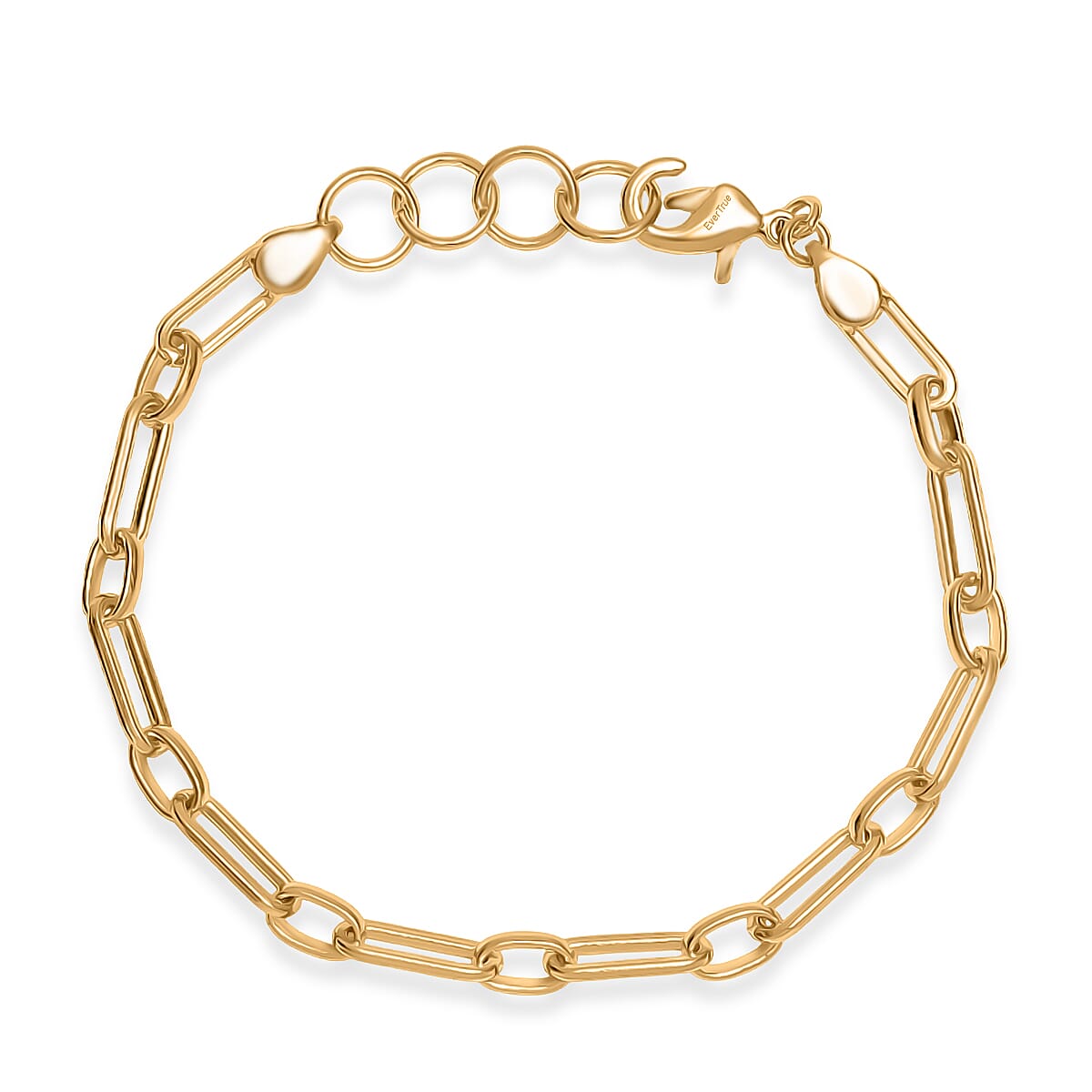 EverTrue Bronzella Collection Paper Clip Chain Bracelet in 18K YG Over Bronze (7.50 In) image number 3