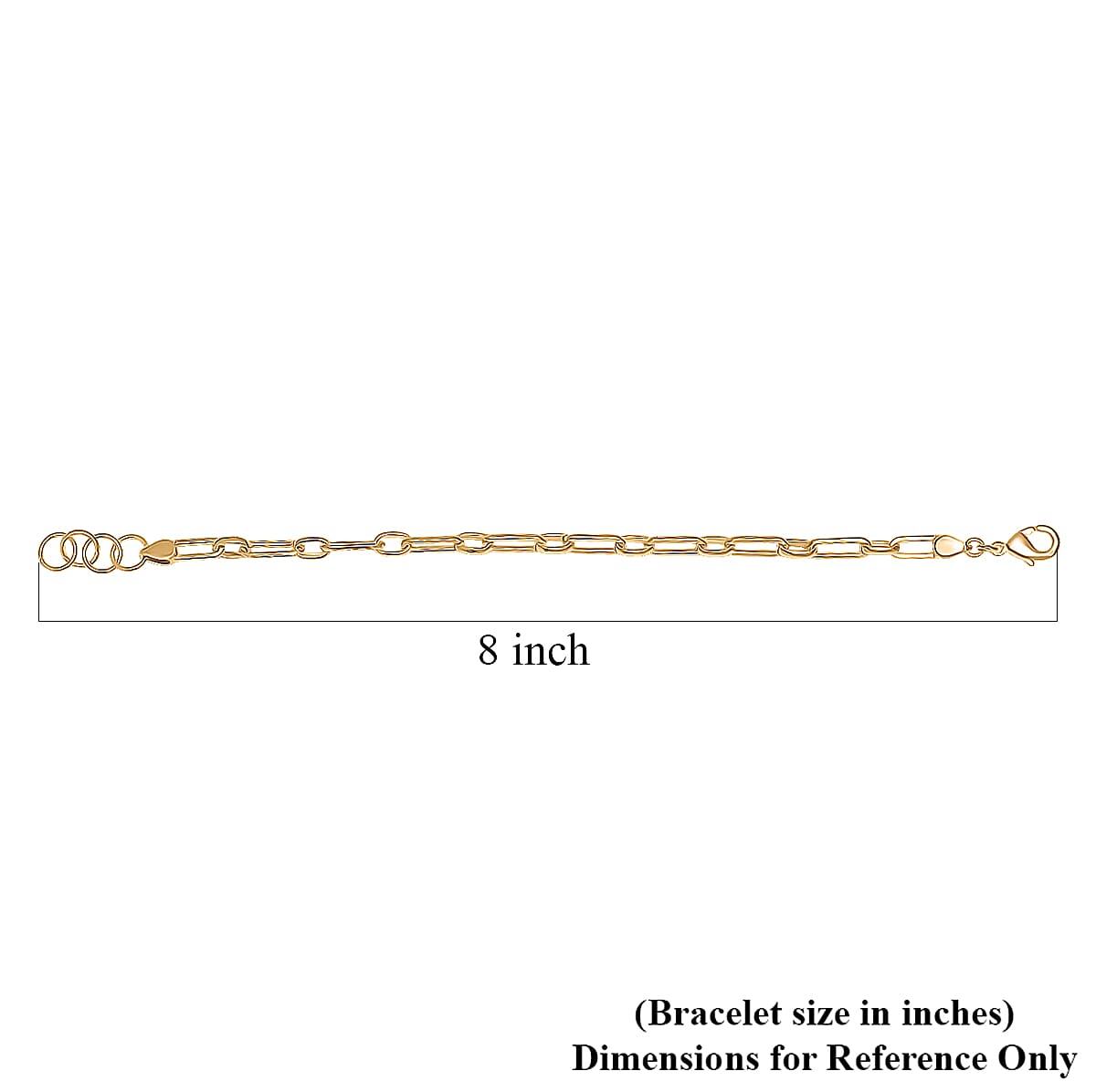 EverTrue Bronzella Collection Paper Clip Chain Bracelet in 18K YG Over Bronze (7.50 In) image number 5