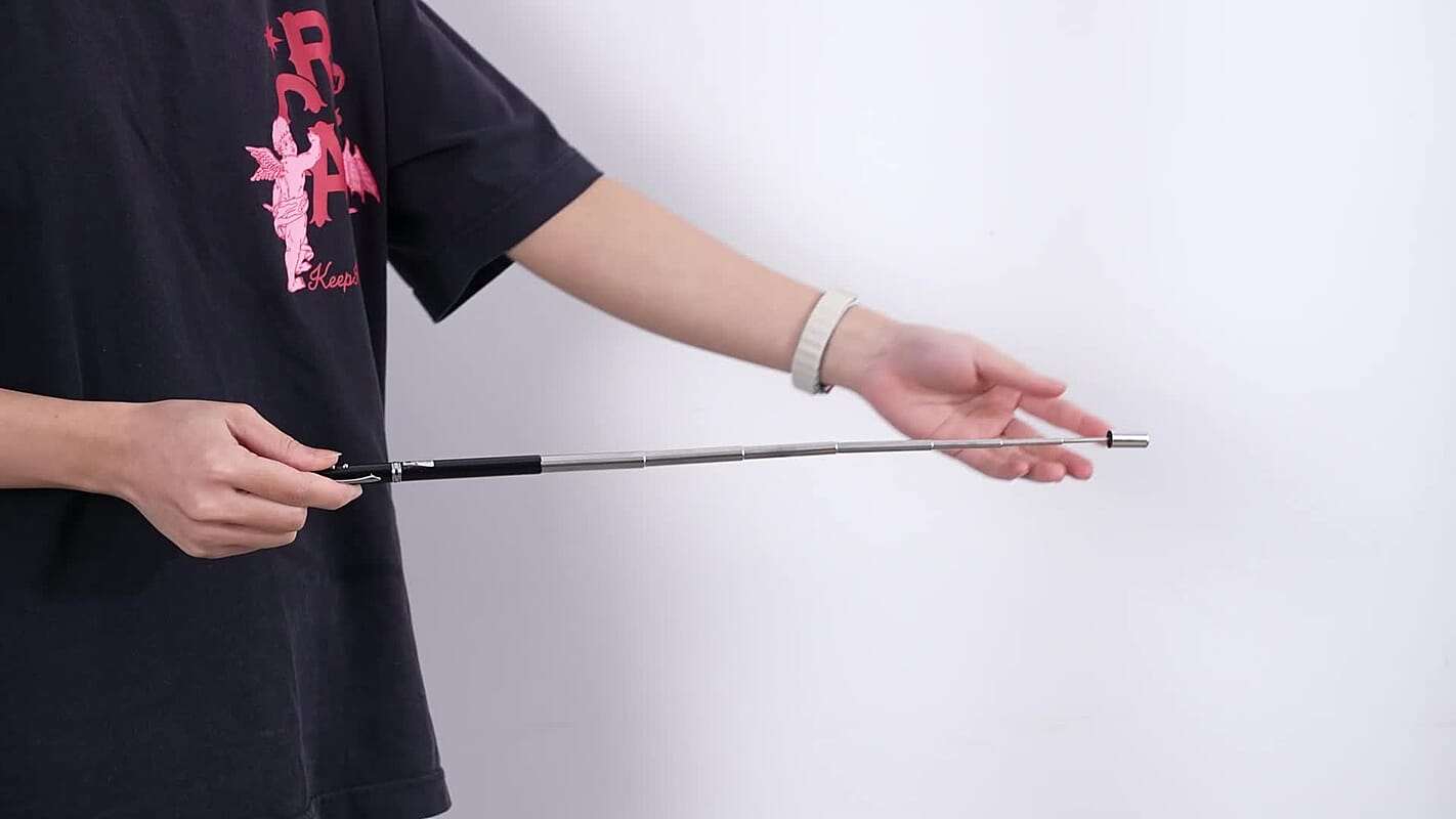 Black, Navy and Brown Set of 3 Teaching Whip Pen with Silver Body