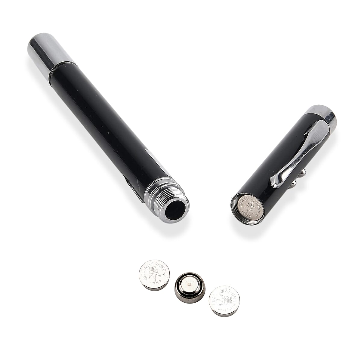 Black, Navy and Brown Set of 3 Teaching Whip Pen with Silver Body image number 5