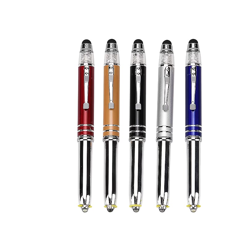 Set of 5pcs Crystal Lamp Pen - Multi Color