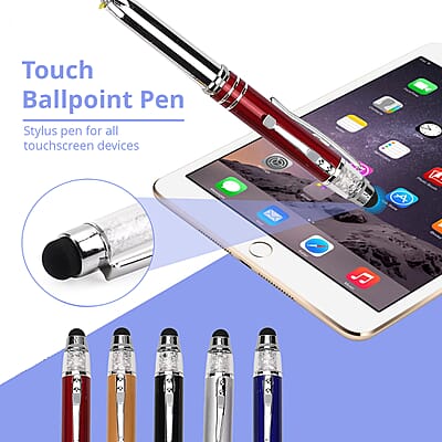 Set of 5pcs Crystal Lamp Pen - Multi Color