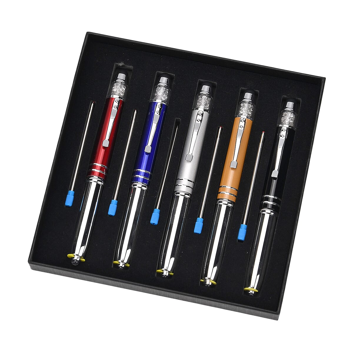 Set of 5pcs Crystal Lamp Pen - Multi Color image number 8