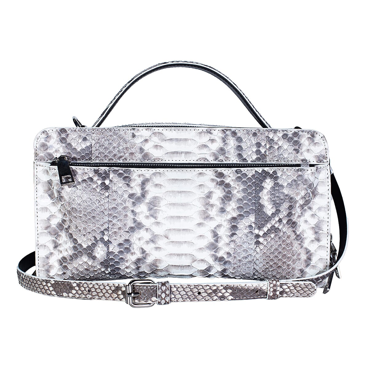 Doorbuster The Grand Pelle Handcrafted Natural Genuine Python Leather Bag with Shoulder Strap image number 0