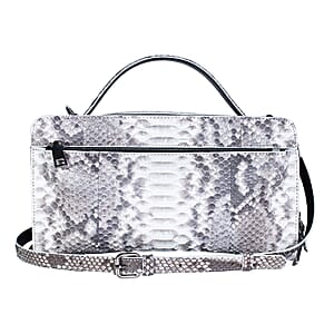 Doorbuster The Grand Pelle Handcrafted Natural Genuine Python Leather Bag with Shoulder Strap