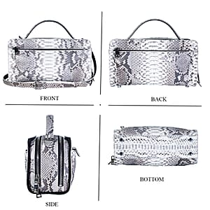 Doorbuster The Grand Pelle Handcrafted Natural Genuine Python Leather Bag with Shoulder Strap