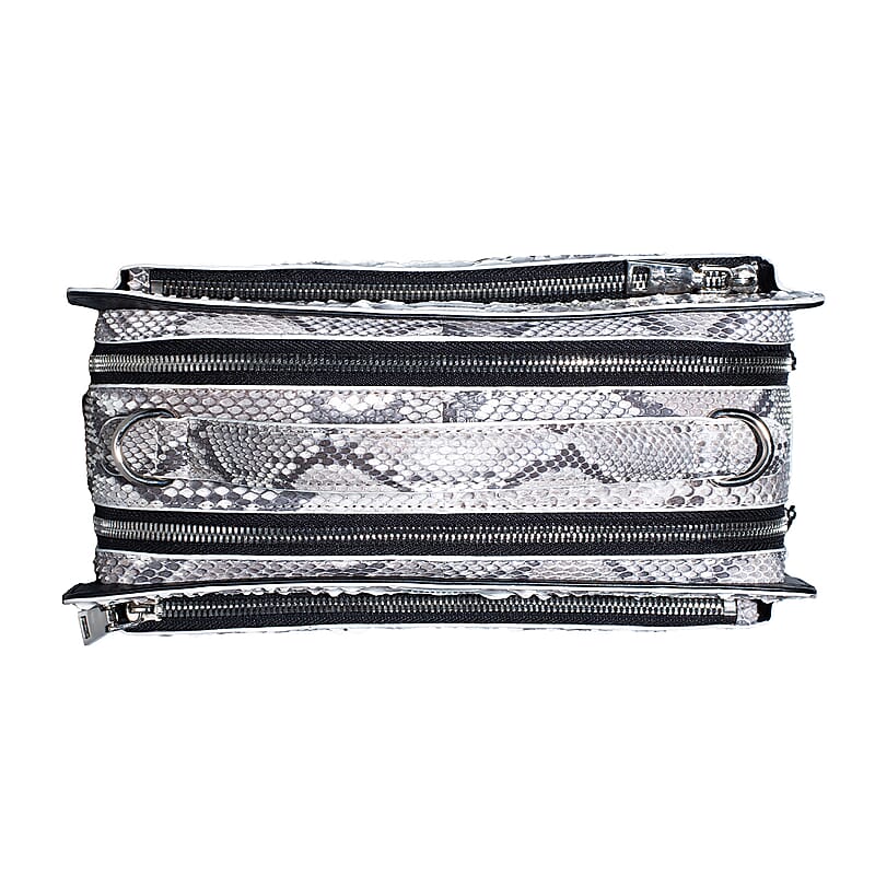 The Grand Pelle Handcrafted Natural Genuine Python Leather Bag with Shoulder Strap