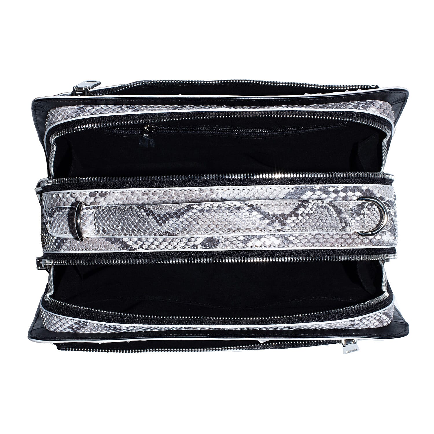 The Grand Pelle Handcrafted Natural Genuine Python Leather Bag with Shoulder Strap