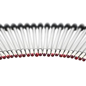 Set of 30pcs Black Ink Refills of Crystal Lamp Pen