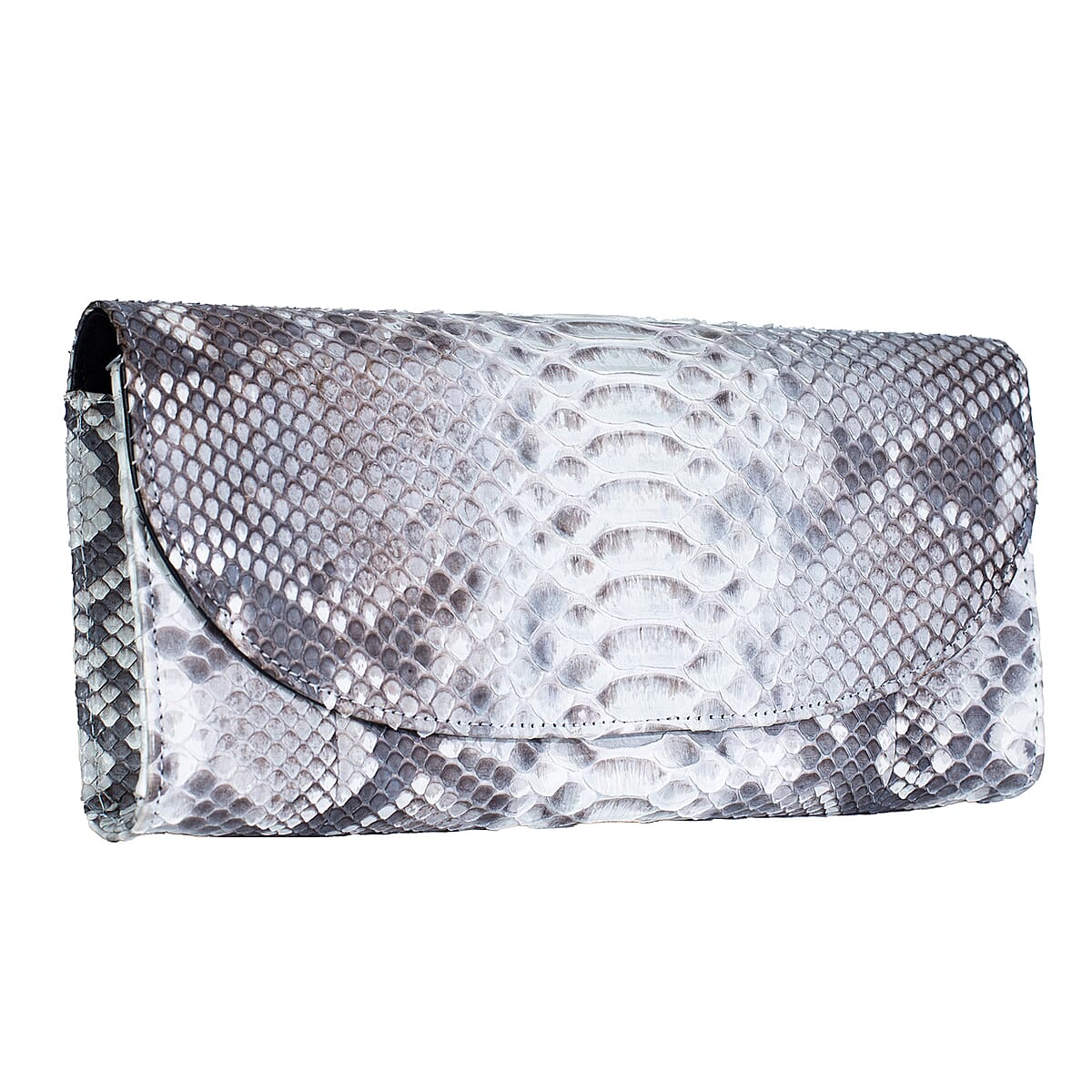 Doorbuster The Grand Pelle Handcrafted Natural Genuine Python Leather Clutch Bag with Shoulder Strap image number 4