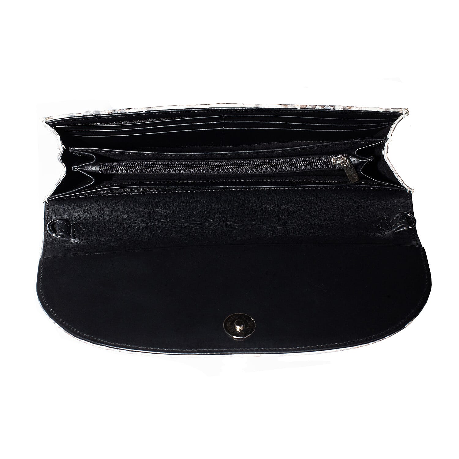 The Grand Pelle Handcrafted Natural Genuine Python Leather Crossbody Clutch Bag with Shoulder Strap