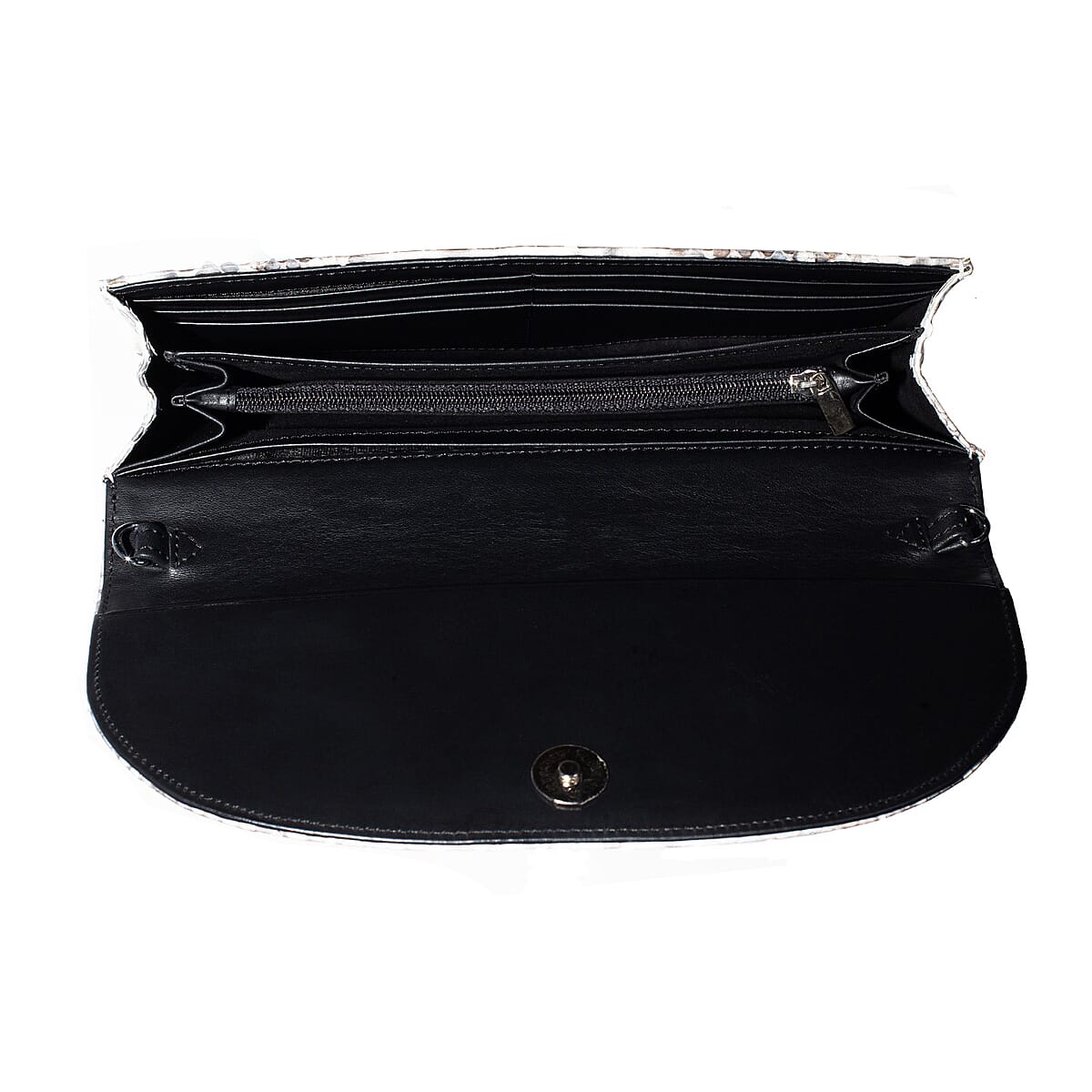 Doorbuster The Grand Pelle Handcrafted Natural Genuine Python Leather Clutch Bag with Shoulder Strap image number 5