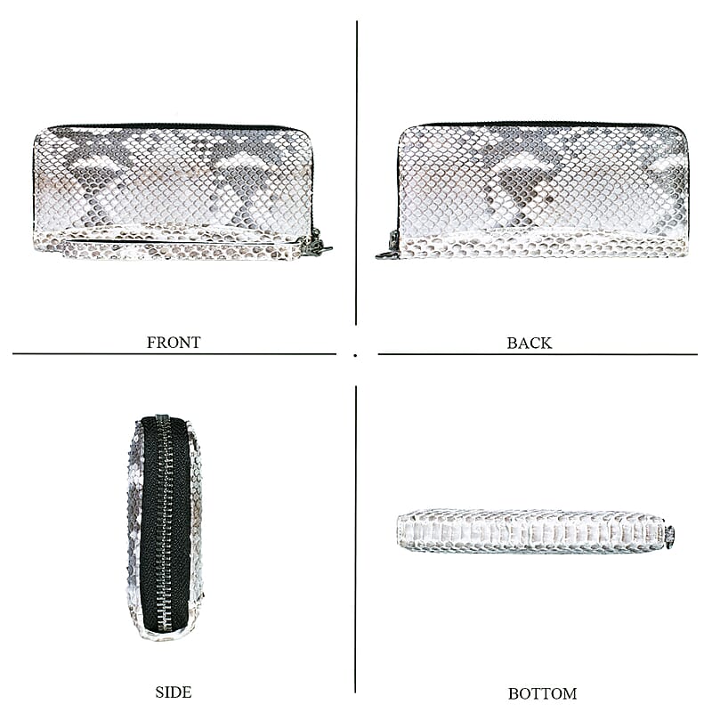 Grand Pelle Natural Genuine Python Leather Wallet