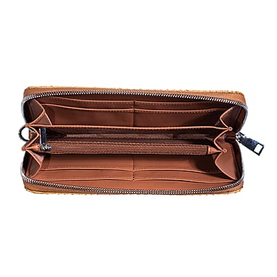 Grand Pelle Camel Genuine Python Leather Wallet