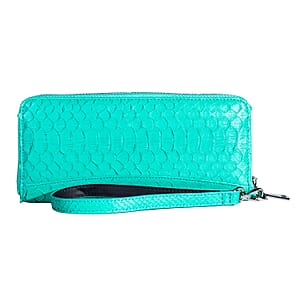 Grand Pelle Green Genuine Python Leather Wallet