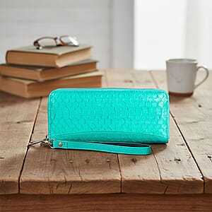 Grand Pelle Green Genuine Python Leather Wallet