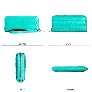 Grand Pelle Green Genuine Python Leather Wallet