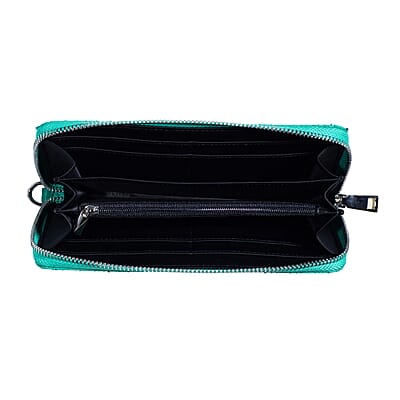Grand Pelle Green Genuine Python Leather Wallet