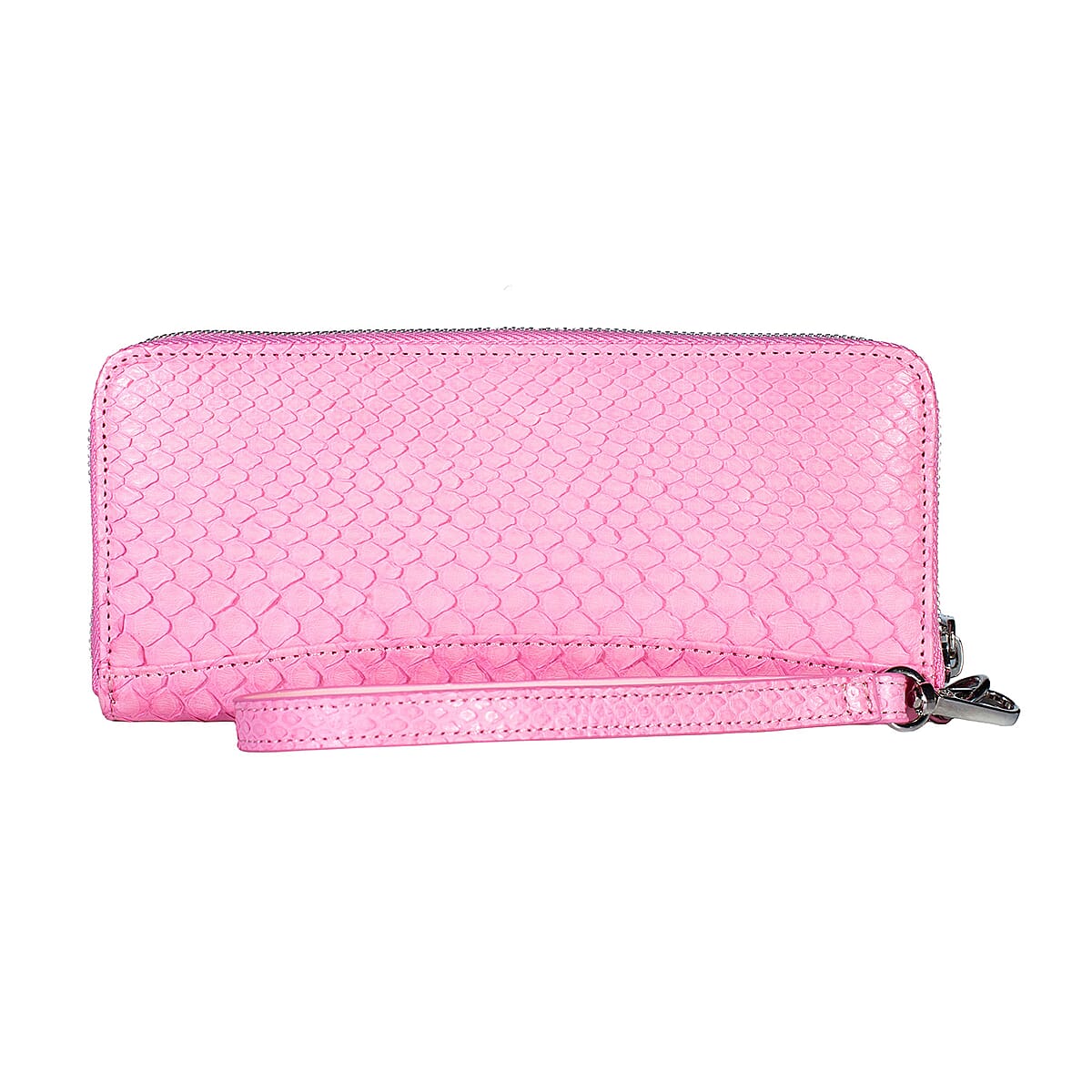 Grand Pelle Pink Genuine Python Leather Wallet image number 0