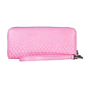 Grand Pelle Pink Genuine Python Leather Wallet