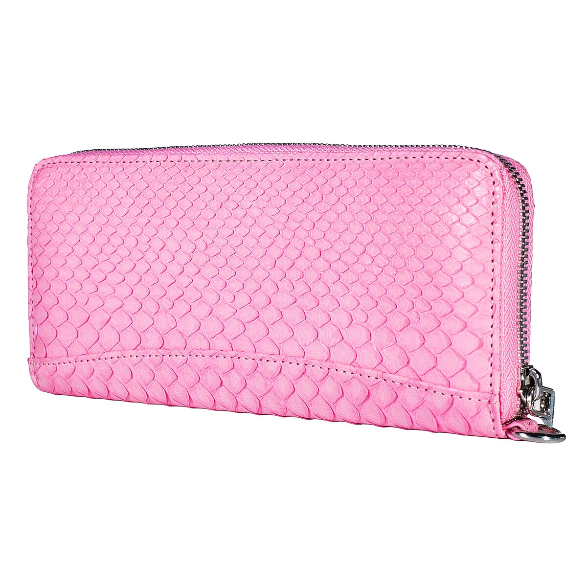Grand Pelle Pink Genuine Python Leather Wallet image number 4