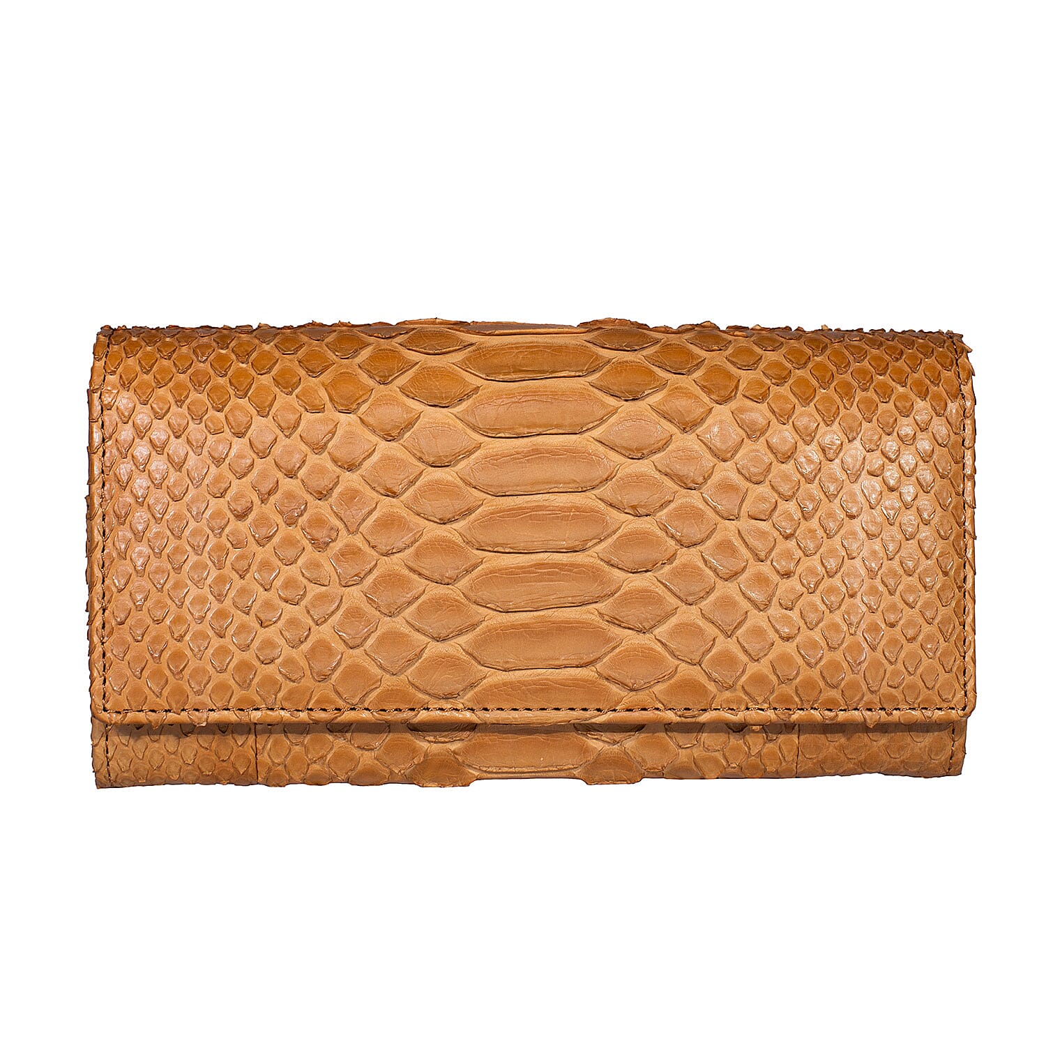 The Grand Pelle Handcrafted Camel Genuine Leather Envelope Clutch Bag