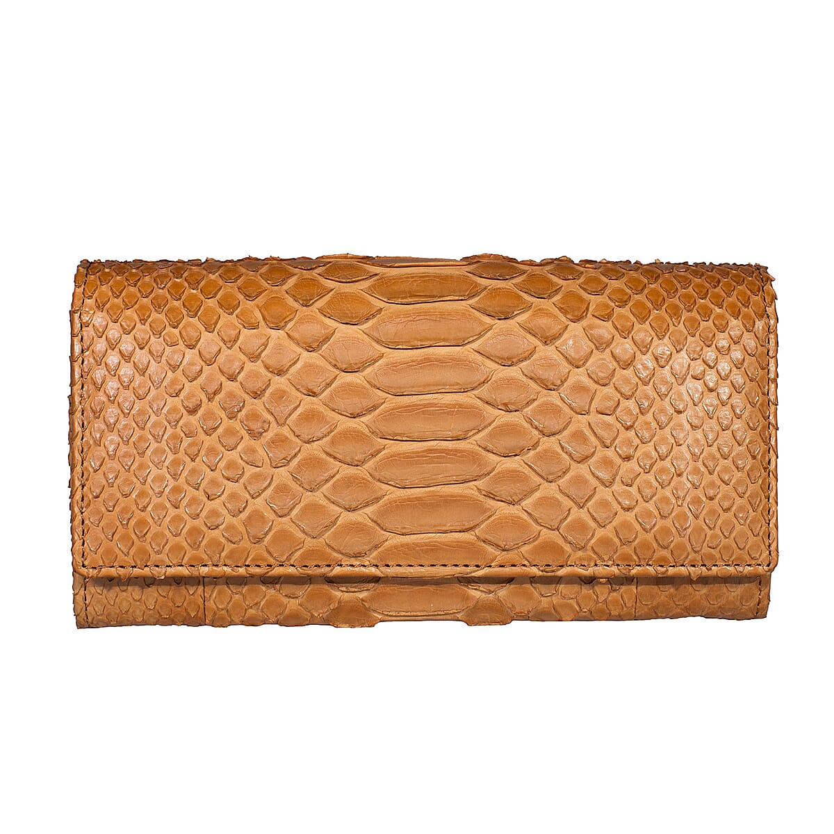 The Grand Pelle Handcrafted Camel Genuine Leather Envelope Clutch Bag image number 0