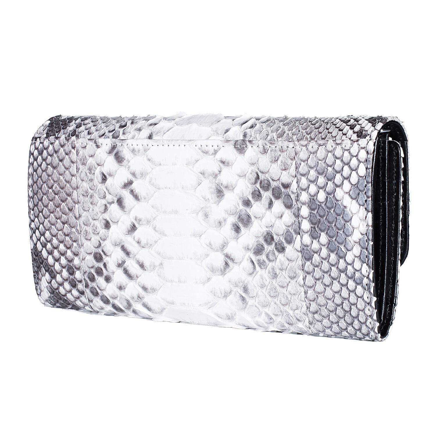 Grand Pelle Natural Genuine Python Leather Envelope Clutch with Shoulder Strap