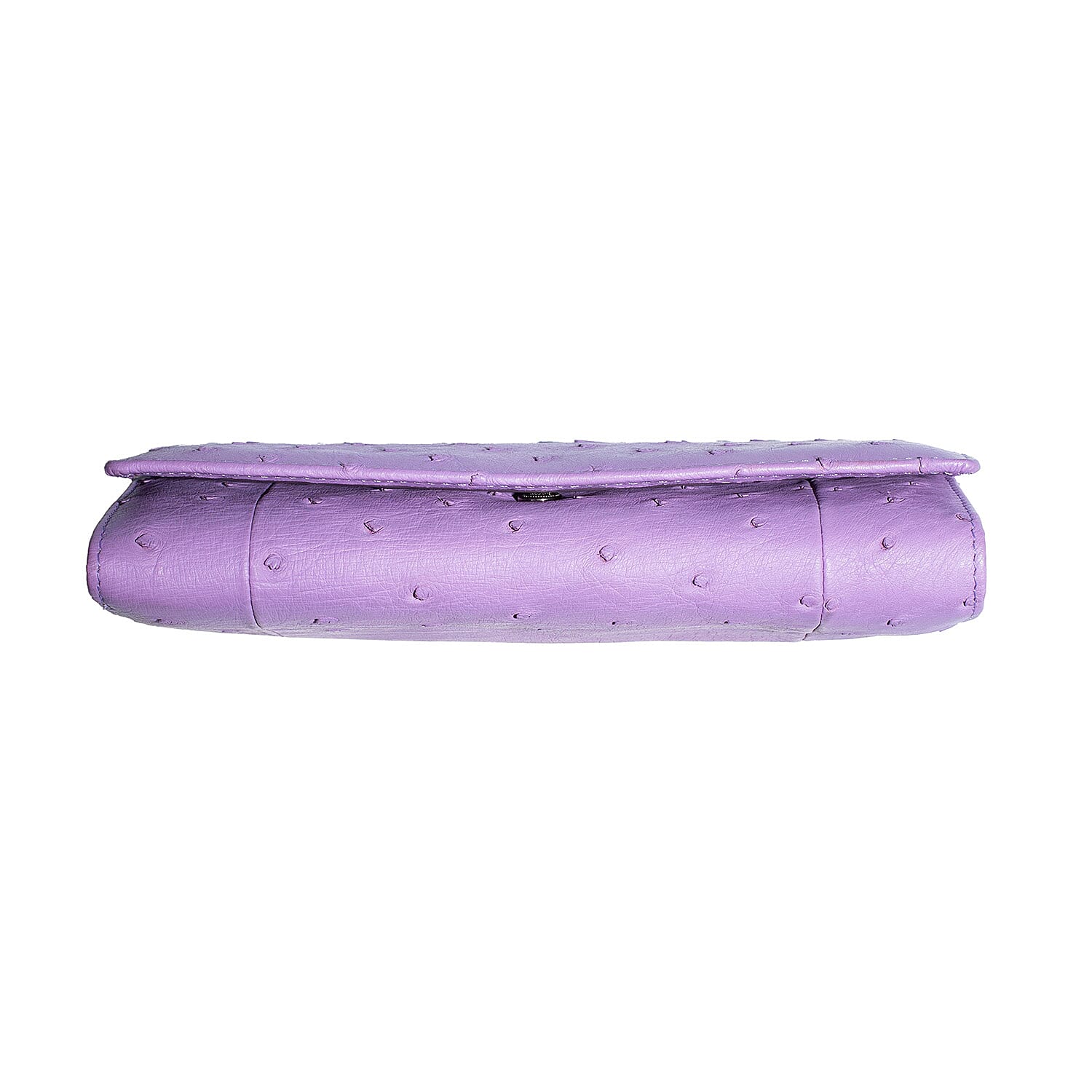 The Grand Pelle Purple Ostrich Genuine Leather Envelope Clutch Bag